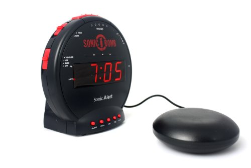 Sonic Bomb Extra Loud Alarm Clock with Vibrating Bed Shaker