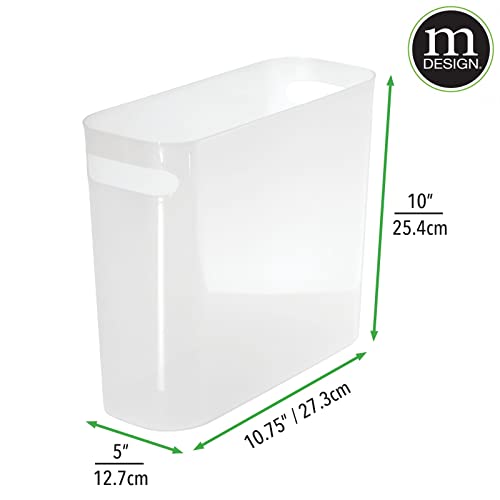 mDesign Plastic Small Trash Can, Wastebasket