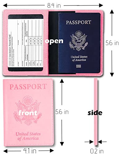 Passport Holder and Vaccine Card Holder Combo Keeps Important Documents Together