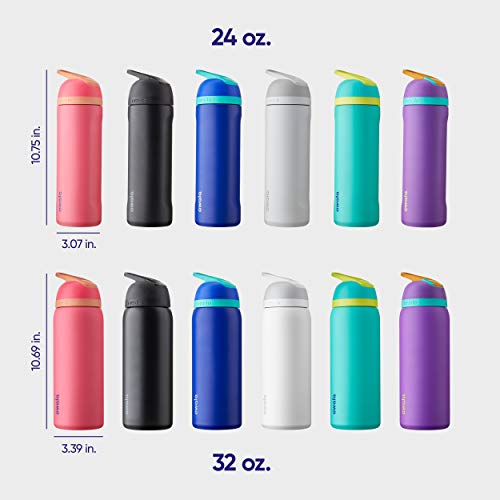 Owala Flip Insulated Stainless-Steel Water Bottle with Straw and Locking Lid, 32-Ounce, Neon Basil