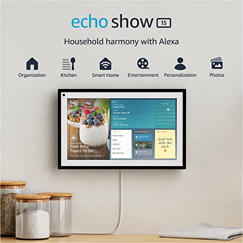 Echo Show 15, Full HD 15.6" smart display, family organization with Alexa