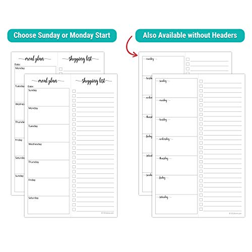 Magnetic Meal Planning Pad - Grocery List for Fridge