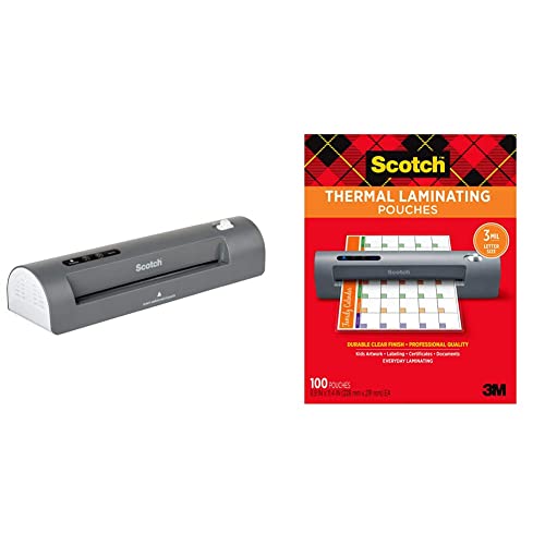 Scotch Thermal Laminator and Laminating Pouch Bundle