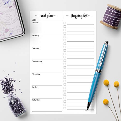 Magnetic Meal Planning Pad - Grocery List for Fridge
