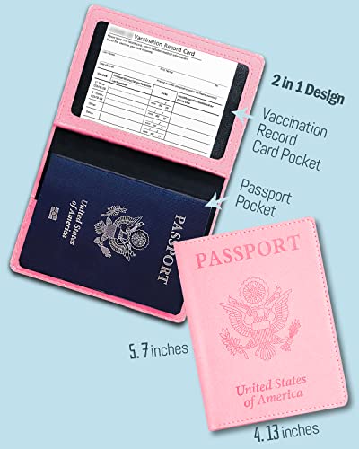 Passport Holder and Vaccine Card Holder Combo Keeps Important Documents Together
