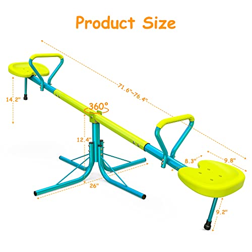 Sit and Spin Teeter Totter, Kids Outdoor Playground Equipment