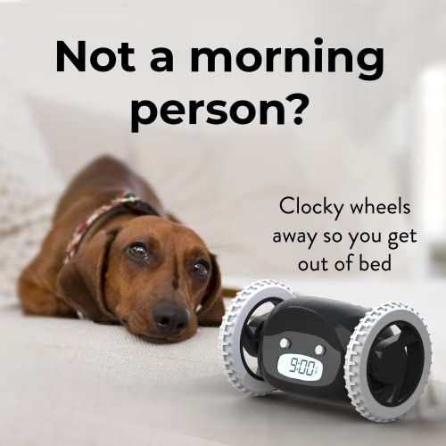 Alarm Clock on Wheels - Rolls Away to Wake Heavy Sleepers