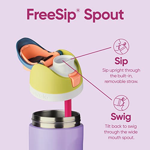 OWALA FreeSip Insulated Water Bottle with Straw