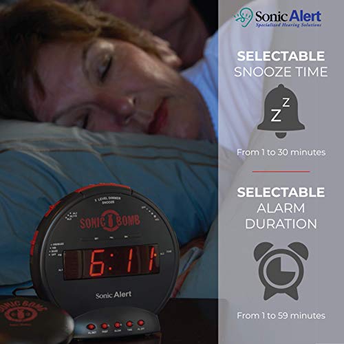 Sonic Bomb Extra Loud Alarm Clock with Vibrating Bed Shaker