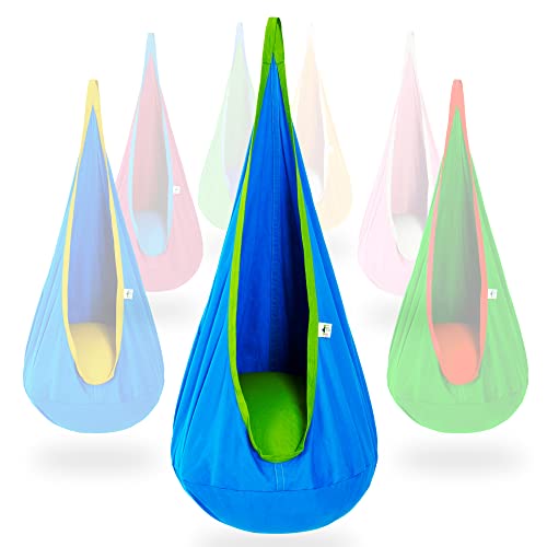 Kids’ Pod Hanging Swing Seat - Hammock Chair, Indoor Outdoor