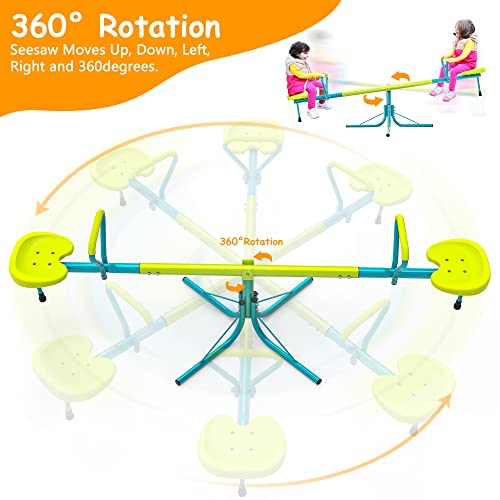 Sit and Spin Teeter Totter, Kids Outdoor Playground Equipment