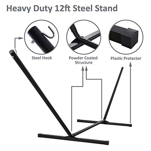 Extra Large Double Hammock with Stand