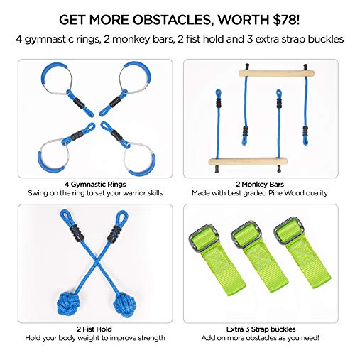 Obstacle Course for Kids | Ninja Warrior Slackline Kit