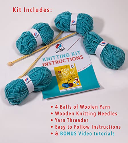 Knitting Kit for Beginners, Includes All Knitting Supplies