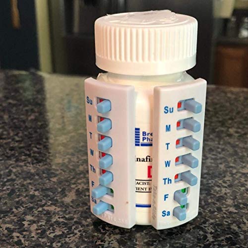Take-n-Slide Medication Tracker and Reminder~Package of 5 Reusable Pill Trackers | Attach to Your Bottle (NOT Included) | Pill Organizer Alternative