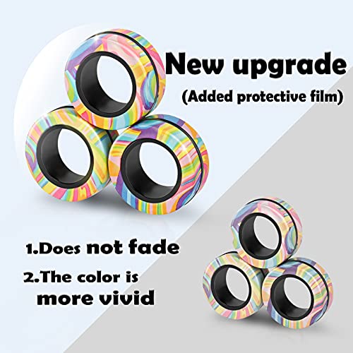 Magnetic Rings Fidget Toy Set, ADHD & Anxiety Fidget