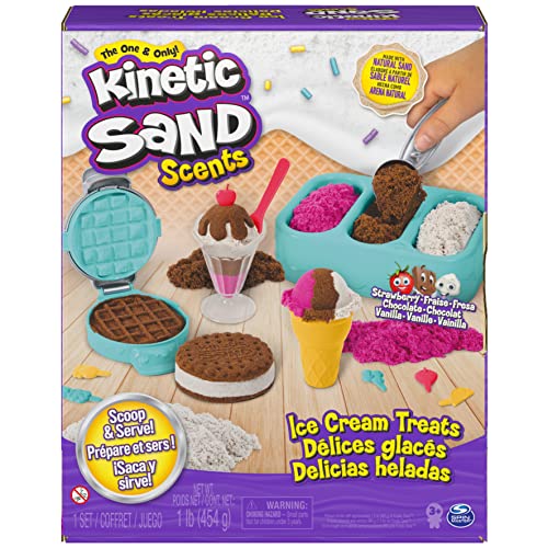 Magic Kinetic Sand + accessories for creating desserts 3 colours of sand, Toys \ Creative toys