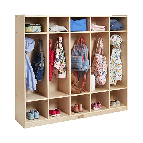 5 Section School Coat Locker, Backpack and Cubby Storage Organizer