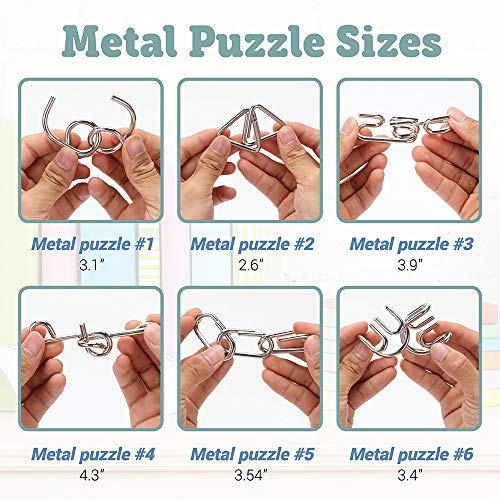 Metal and Wooden Puzzles - Brain Teasers for Adults