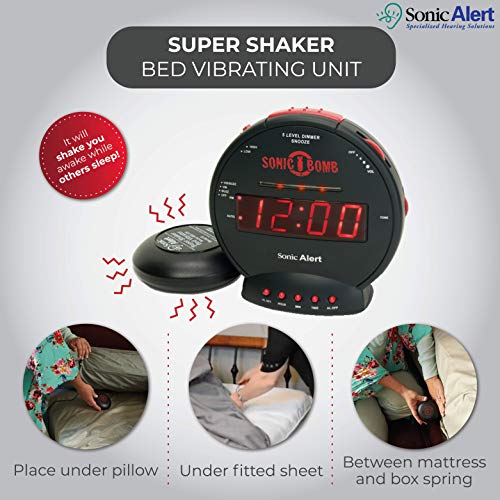 Sonic Bomb Extra Loud Alarm Clock with Vibrating Bed Shaker