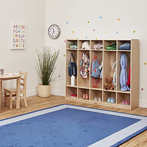5 Section School Coat Locker, Backpack and Cubby Storage Organizer