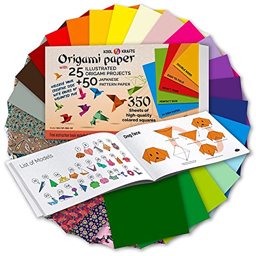 Origami Paper Kit - 300 Sheets, 50 Traditional Japanese Patterns