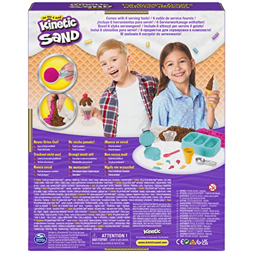 Kinetic Sand Scents, Ice Cream Treats Playset with Scented Play Sand