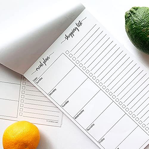 Magnetic Meal Planning Pad - Grocery List for Fridge