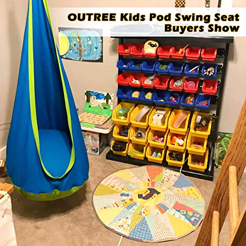 Kids’ Pod Hanging Swing Seat - Hammock Chair, Indoor Outdoor