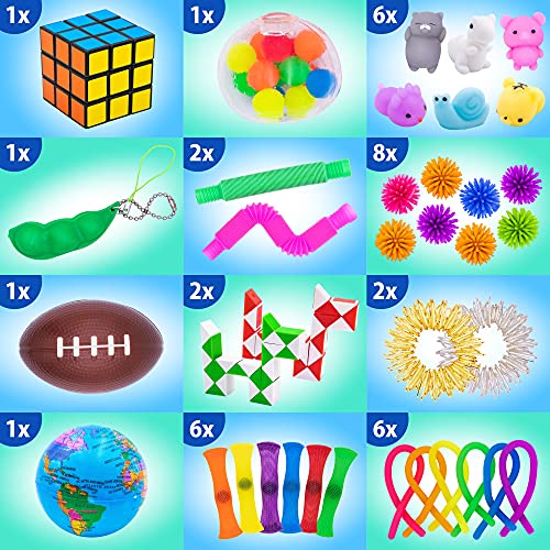 Fidget Toys, Party Favors, Bulk Sensory Toy Pack for Kids, Pop Its