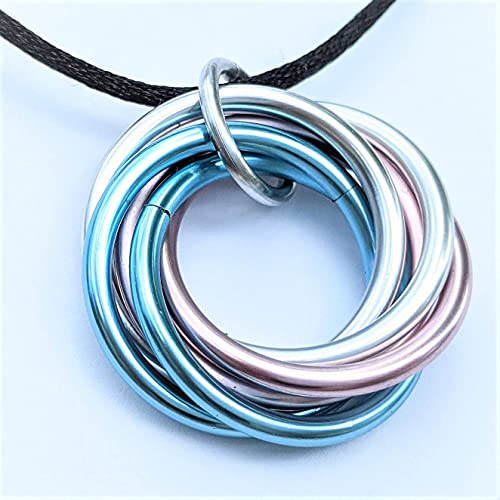 Fidget Necklace, Infinity Loop Forever Spiral Jewelry