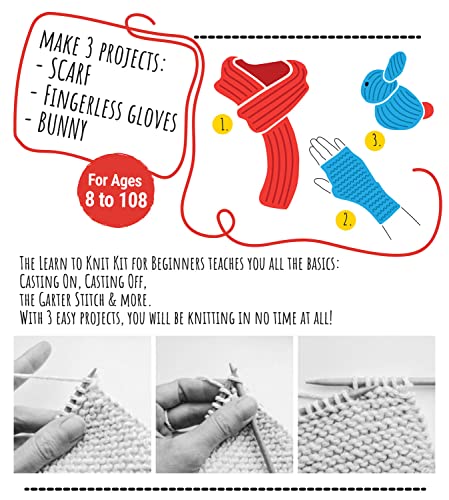 Knitting Kit for Beginners, Includes All Knitting Supplies