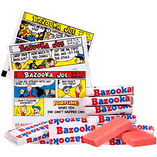Bazooka Bubble Gum - Individually Wrapped Pink Chewing Gum
