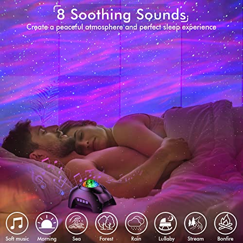 Star Galaxy Projector for Bedroom, Bluetooth Speaker and White Noise