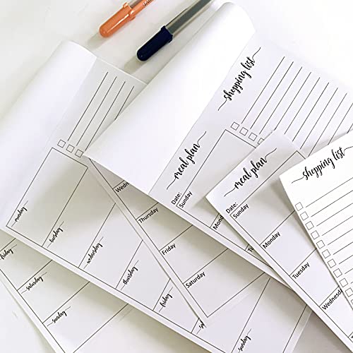 Magnetic Meal Planning Pad - Grocery List for Fridge