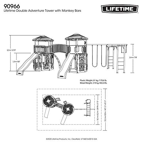 Lifetime Double Adventure Tower with Monkey Bars