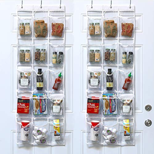 Clear Over The Door Hanging Pantry Closet Organizers
