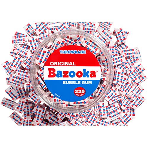 Bazooka Bubble Gum - Individually Wrapped Pink Chewing Gum