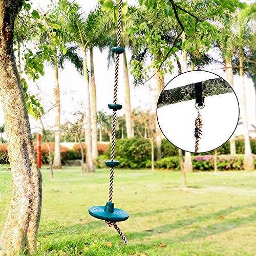 Climbing Rope with Disc for Tree or Swing Set