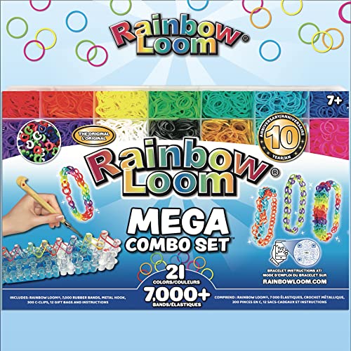 Rainbow Loom MEGA Combo Set, 7000+ Colorful Rubber Bands