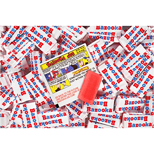 Bazooka Bubble Gum - Individually Wrapped Pink Chewing Gum