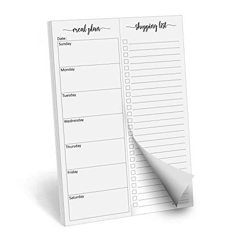 Magnetic Meal Planning Pad - Grocery List for Fridge