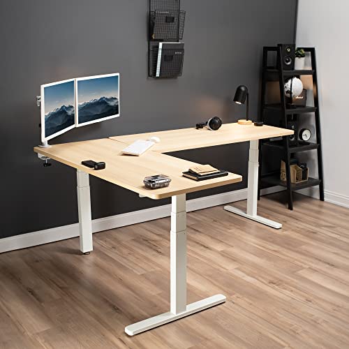 Standing Desk: Electric Height Adjustable Corner Stand Up Desk