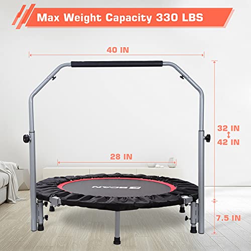 Foldable Mini Trampoline for Adults and Kids