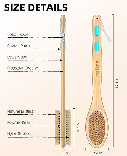 Shower Brush with Soft and Stiff Bristles