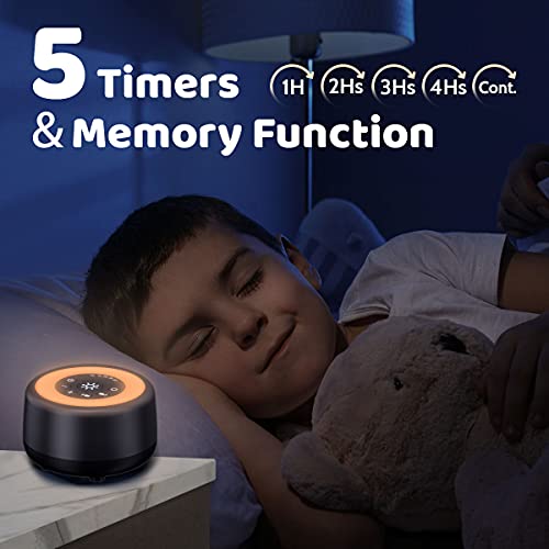 White Noise Machine with 25 Soothing Sounds and Night Light