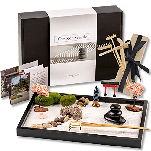 Zen Garden Kit - Beautiful Japanese Mini Rock Garden Gift Set