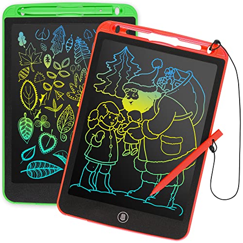 LCD Writing Tablet for Kids 2 Pack, 10 inch Colorful Doodle Board