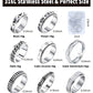 Fidget Rings for Anxiety 8 Stainless Steel Spinner Rings