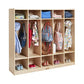 5 Section School Coat Locker, Backpack and Cubby Storage Organizer